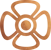 Gold flower icon