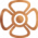 Gold flower icon