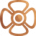 Gold flower icon